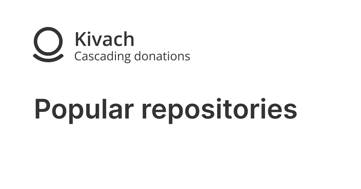 Kivach popular repositories